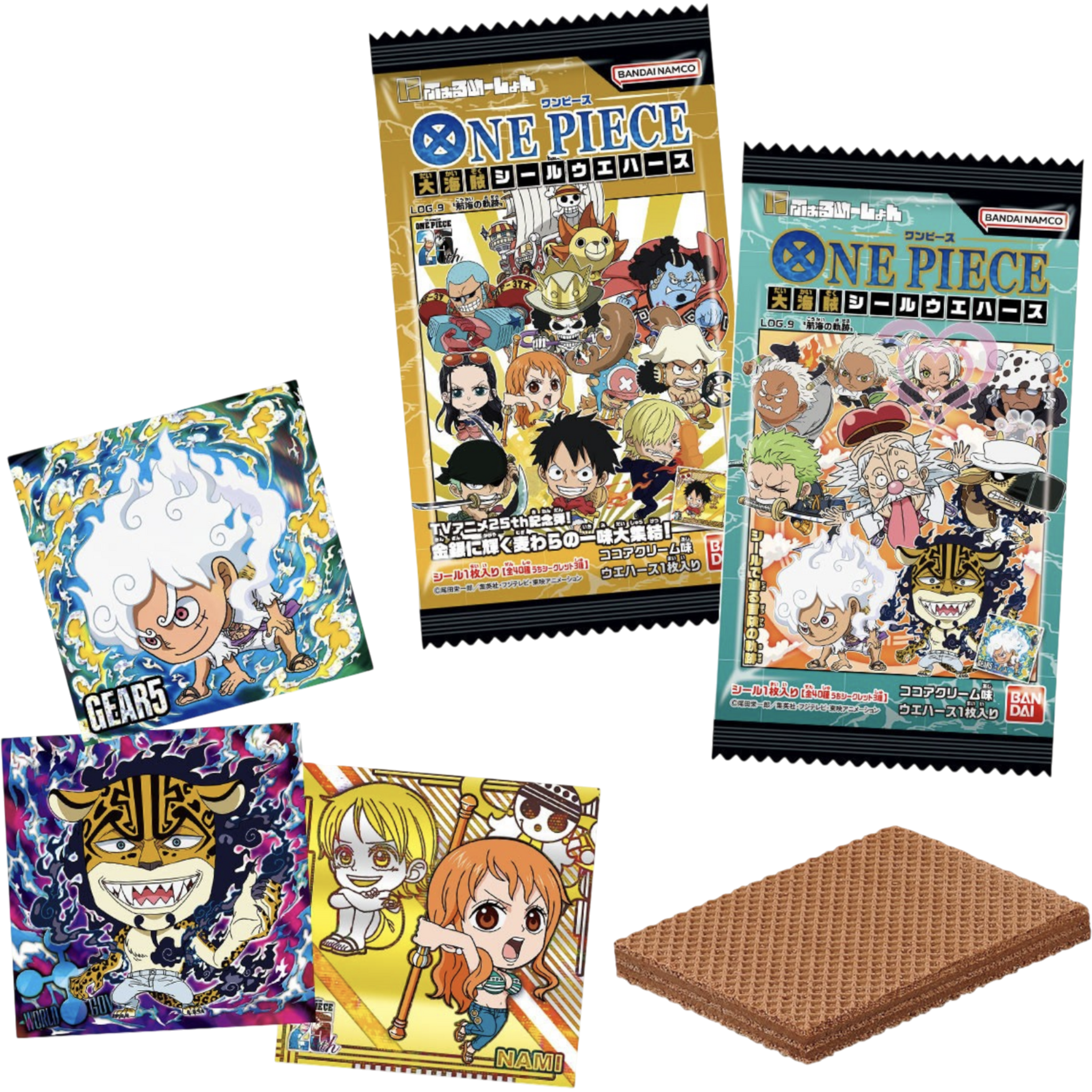 ONE PIECE ワンピースグランドログカード　NO.26.27 ステッカー Bandai Namco One Piece Collectable Sticker & Wafer Volume 1- 20