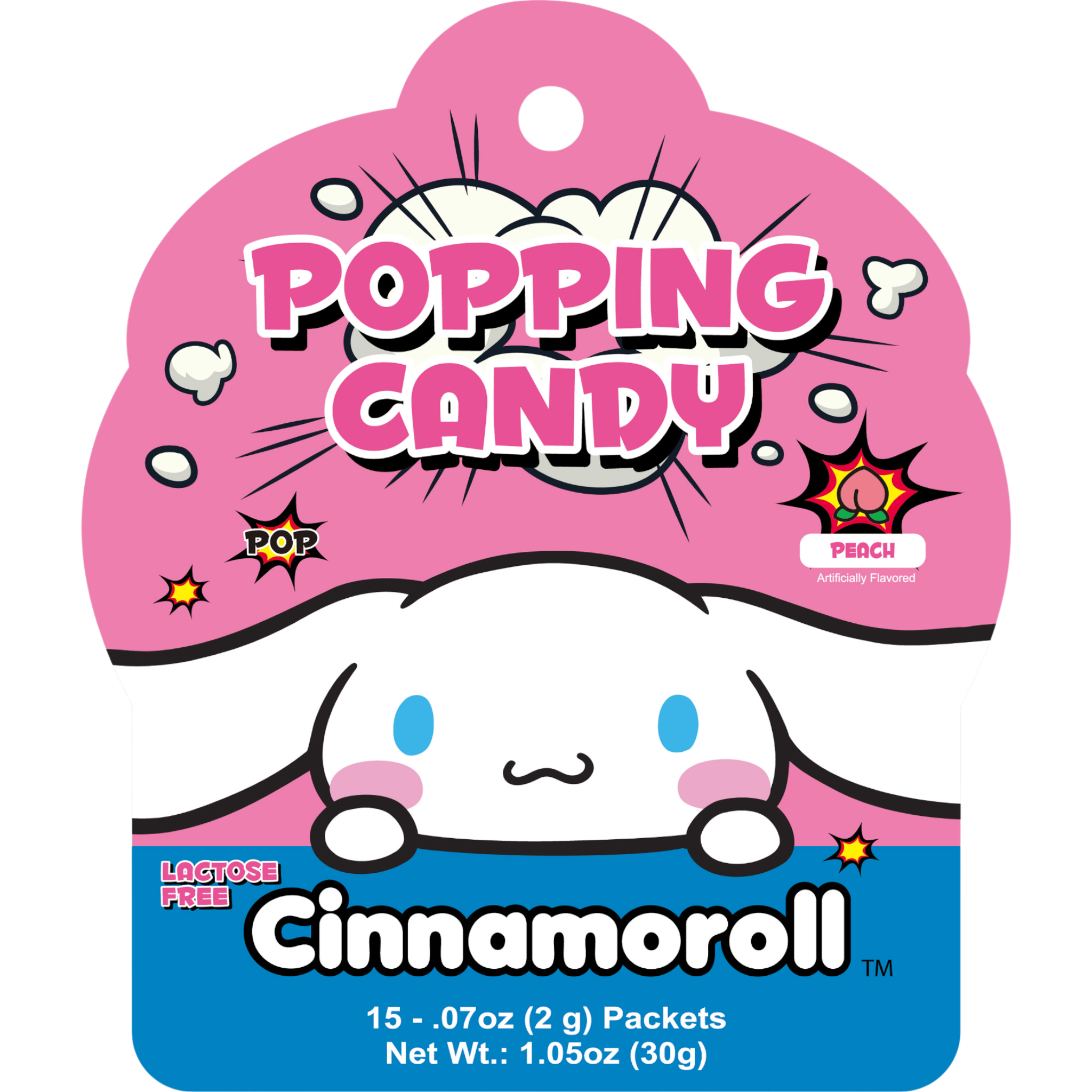 Sanrio Cinnamoroll Peach Popping Candy 12 Count | Cow Crack Wholesale