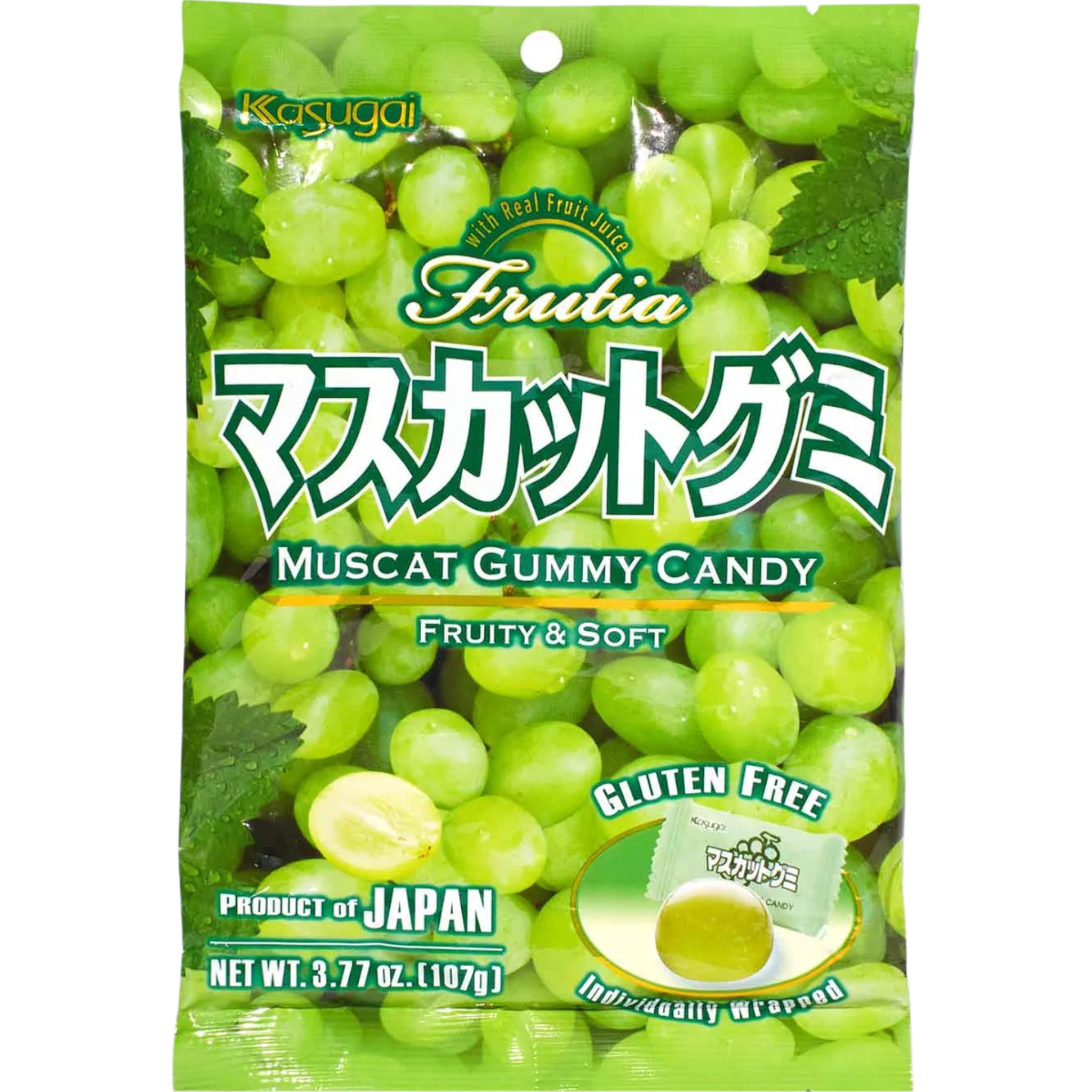 希少　162 GUMMYS Muscat Green Ice Cream Kasugai Muscat White Grape Gummy Candy 12 Count | Cow Crack Wholesale