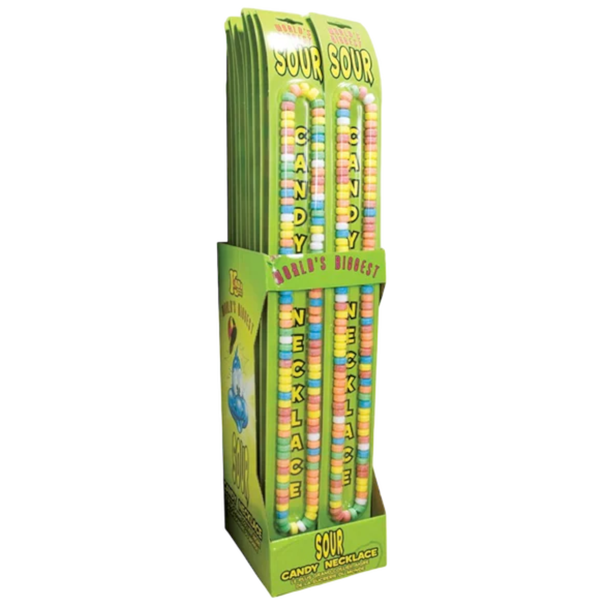 Worlds Biggest Sour Candy Necklace 24 Count Cow Crack Wholesale