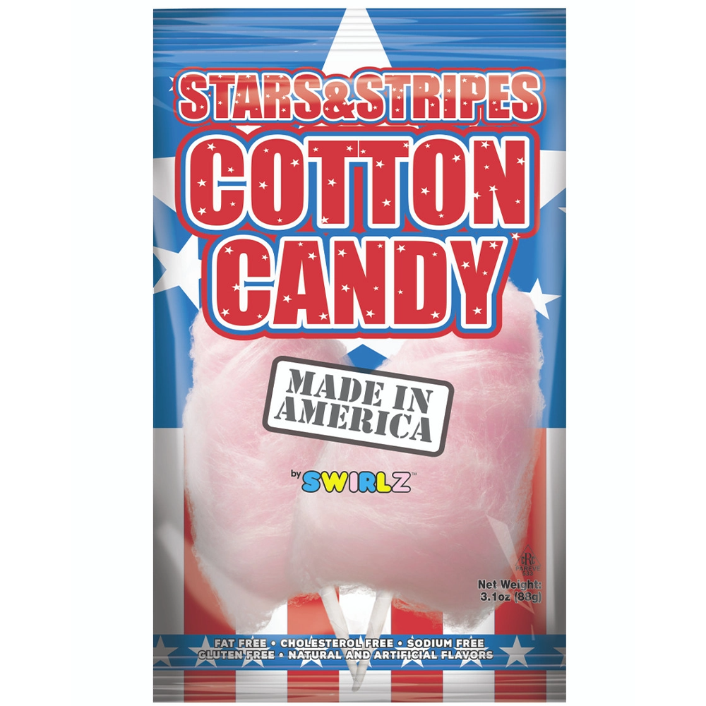 Swirlz Stars & Stripes Cotton Candy 3.1 oz