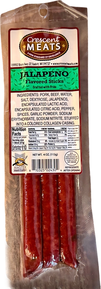 Crescent Meats Jalapeno Beef Sticks 4 oz