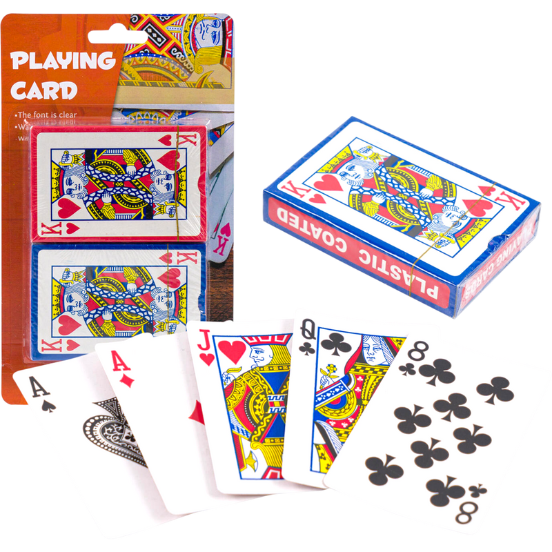Plastic Coated Playing Cards 2 Pack- 48 Count