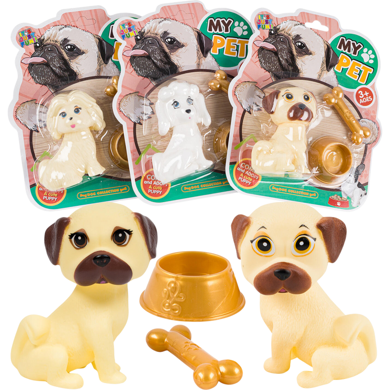 It's Just Fun!! My Pet Dog Collection Toy Set 3pc - Assorted 24 Count