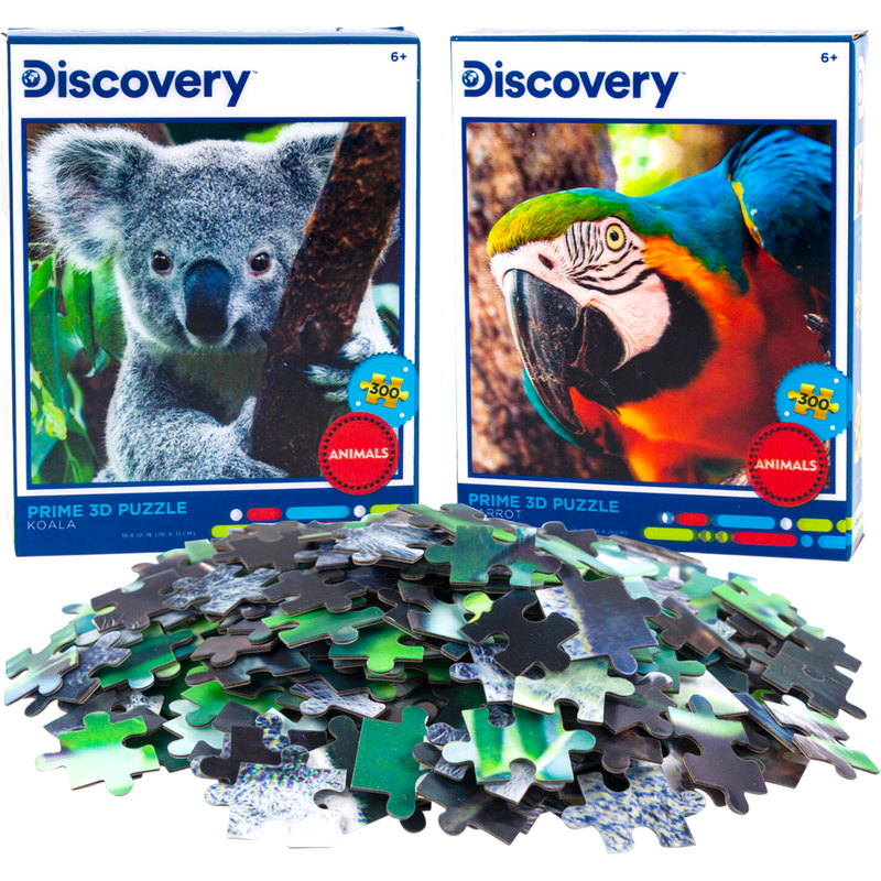 Discovery Tree Animals Prime 3D Puzzle Assorted 6 Count