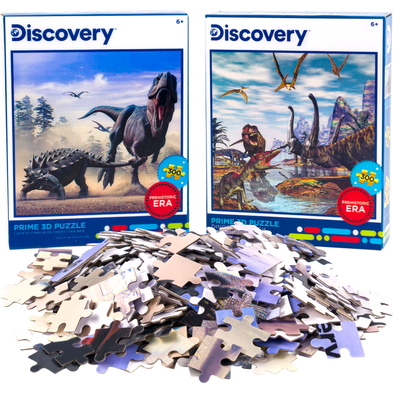 Discovery Dinosasurs Prime 3D Puzzle Assorted 6 Count