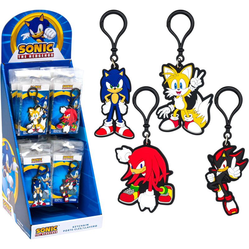 Sonic the Hedgehog Keychain Display 48 Count