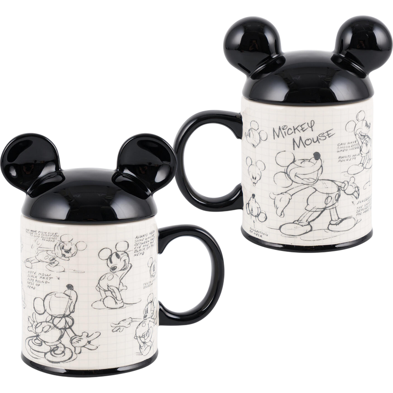 Disney Mickey Mouse Sketchbook 17oz Covered Mug with Lid- 4 Count