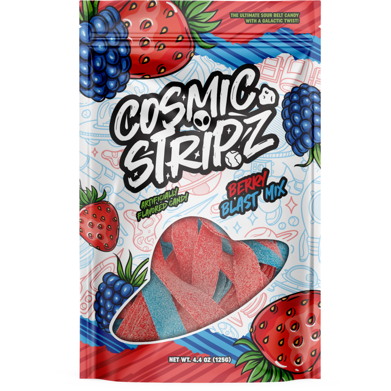 Cosmic Stripz Berry Blast 4.4 oz- 12 Count | Cow Crack Wholesale