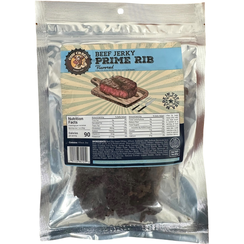 Cow Crack Prime Rib Beef Jerky 3 oz