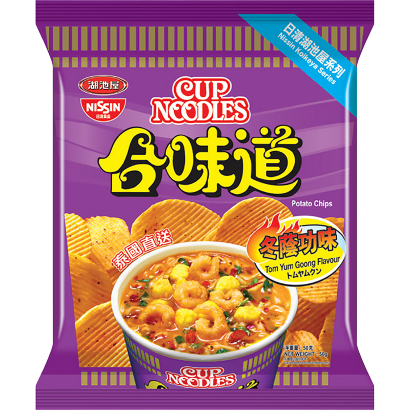 Nissin Cup Noodles Tom  Yum Goong Flavor Chips 20 Count