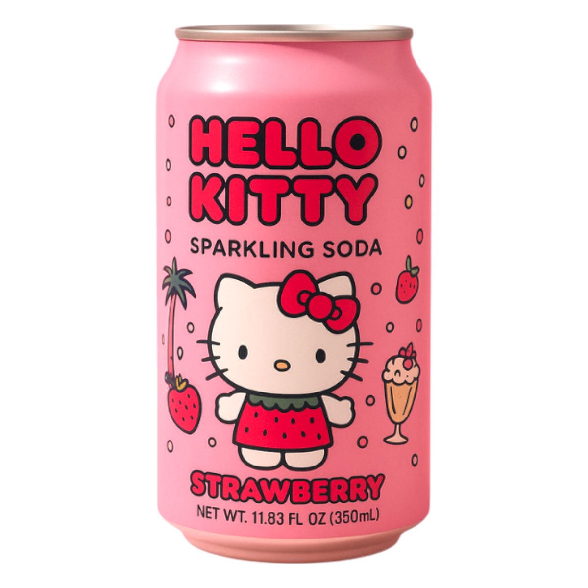 Hello Kitty Strawberry Sparkling Soda 24 Count | Cow Crack Wholesale