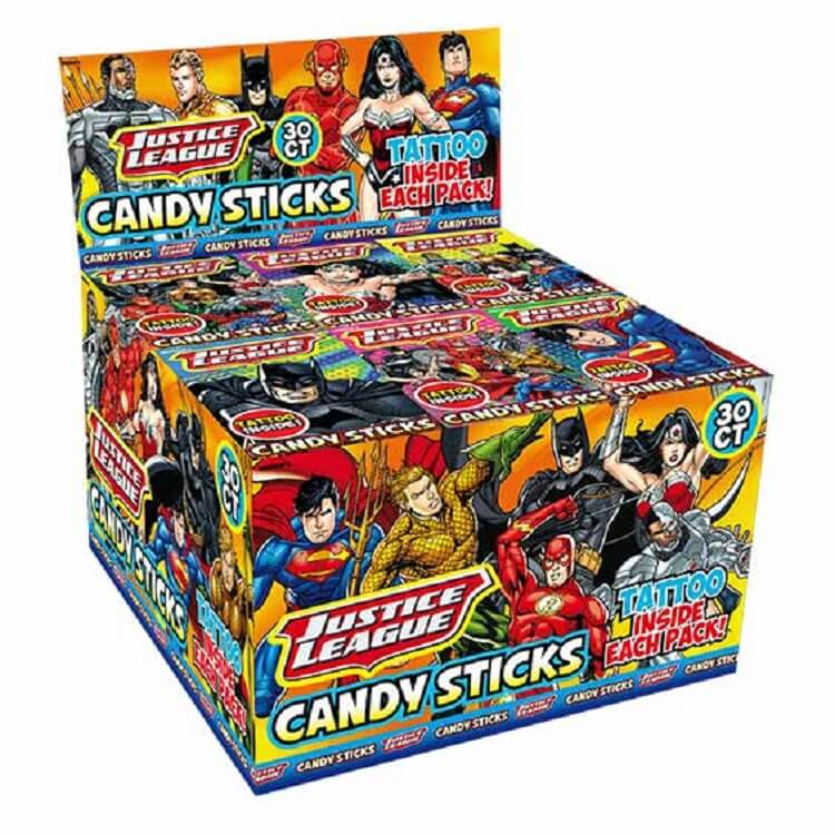 Justice League Candy Sticks 30 Count