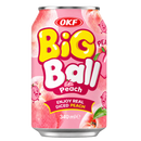 OKF Big Ball Peach Juice 340 mL can - 20 count wholesale case