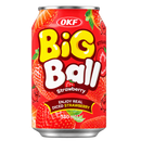 OKF Big Ball Strawberry Juice 340 mL can - 20 count wholesale case