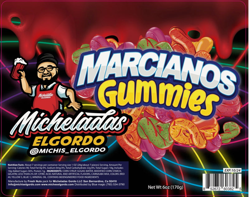 Micheladas El Gordo Marcianos Life Saver Gummies 6 OZ
