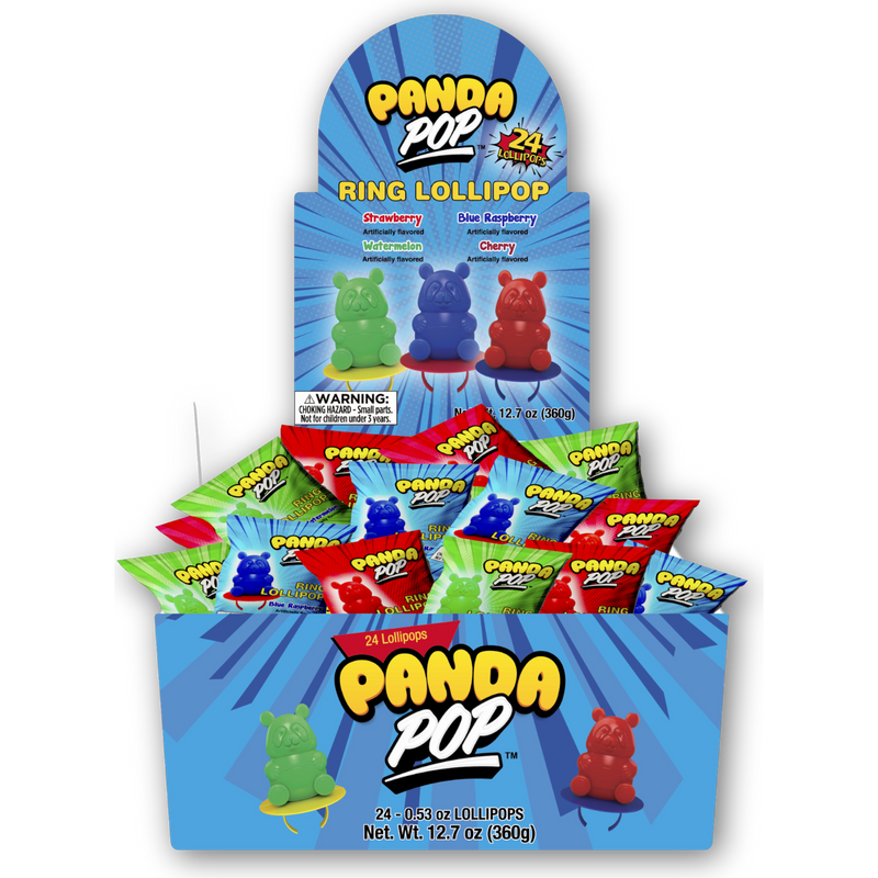 Panda Pop Ring Lollipop 24 Count