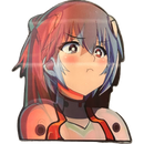 Asuka Anime 3D Sticker