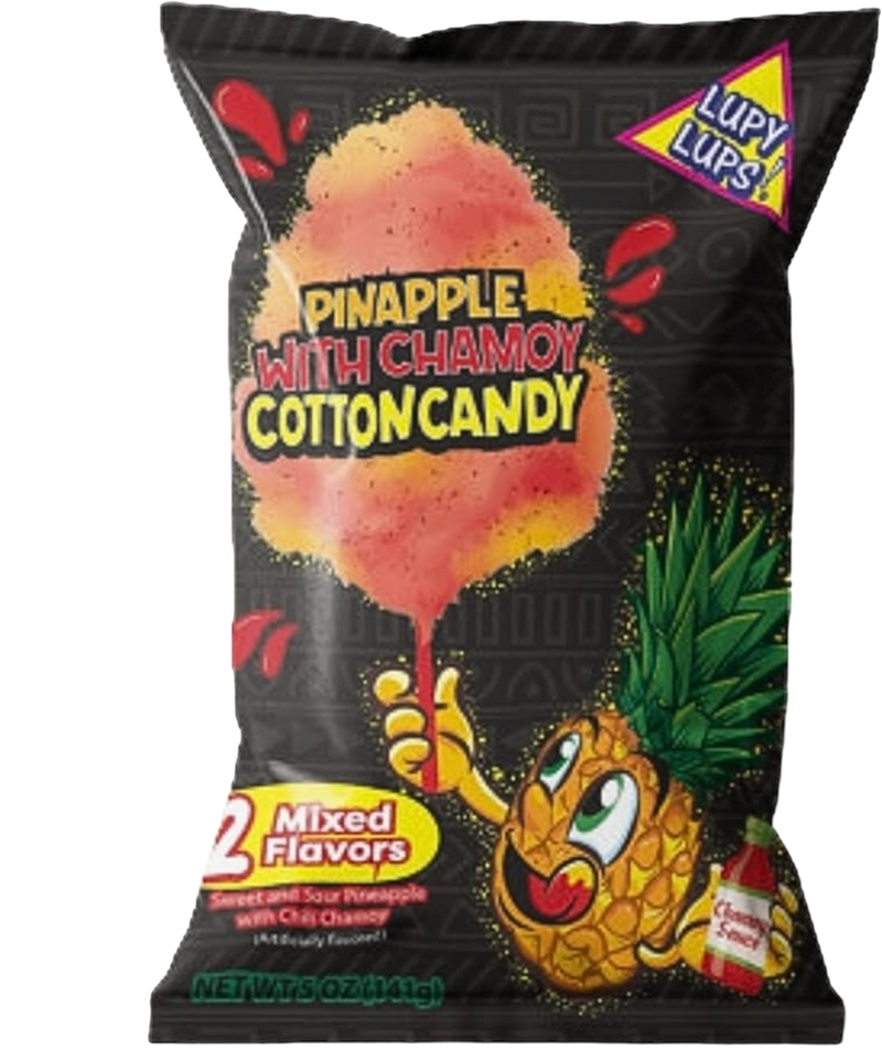 Lupy Lups! Pineapple With Chamoy Cotton Candy 14 Count