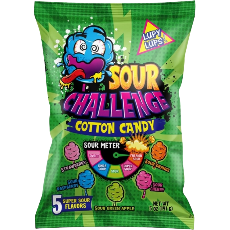 Lupy Lups! Sour Challenge Cotton Candy 14 Count