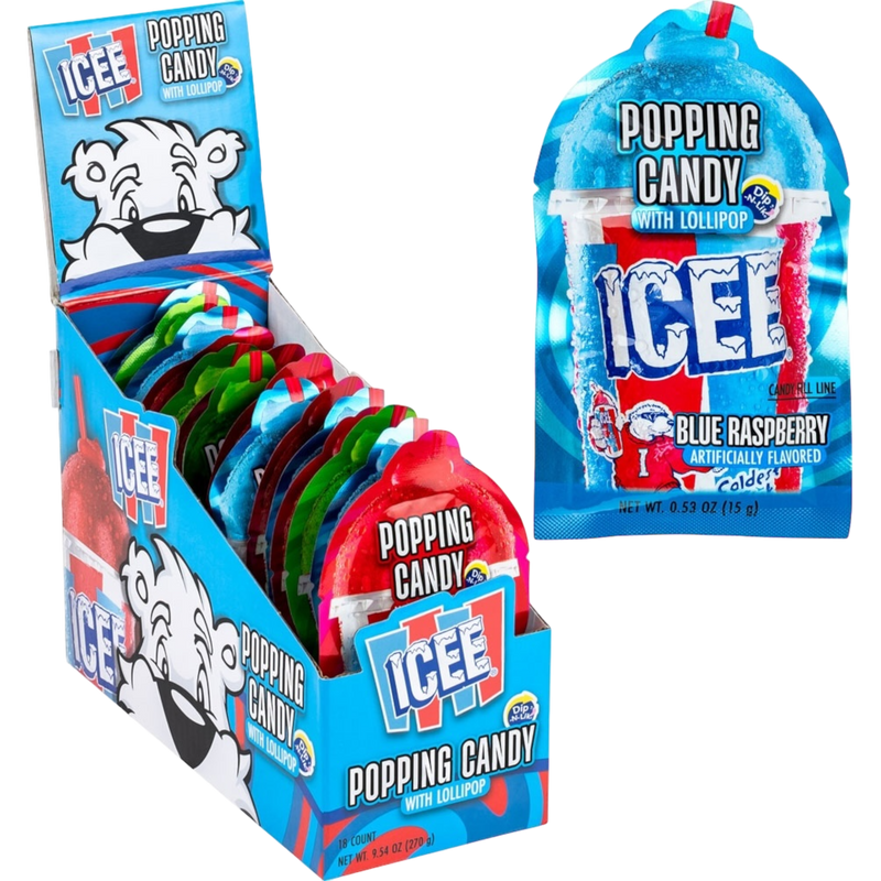 Icee Popping Candy with Lollipop 18 Count