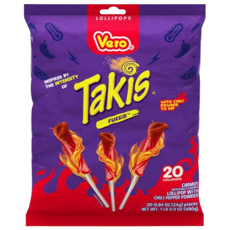 Vero Takis Fuego Lollipop 20 Count