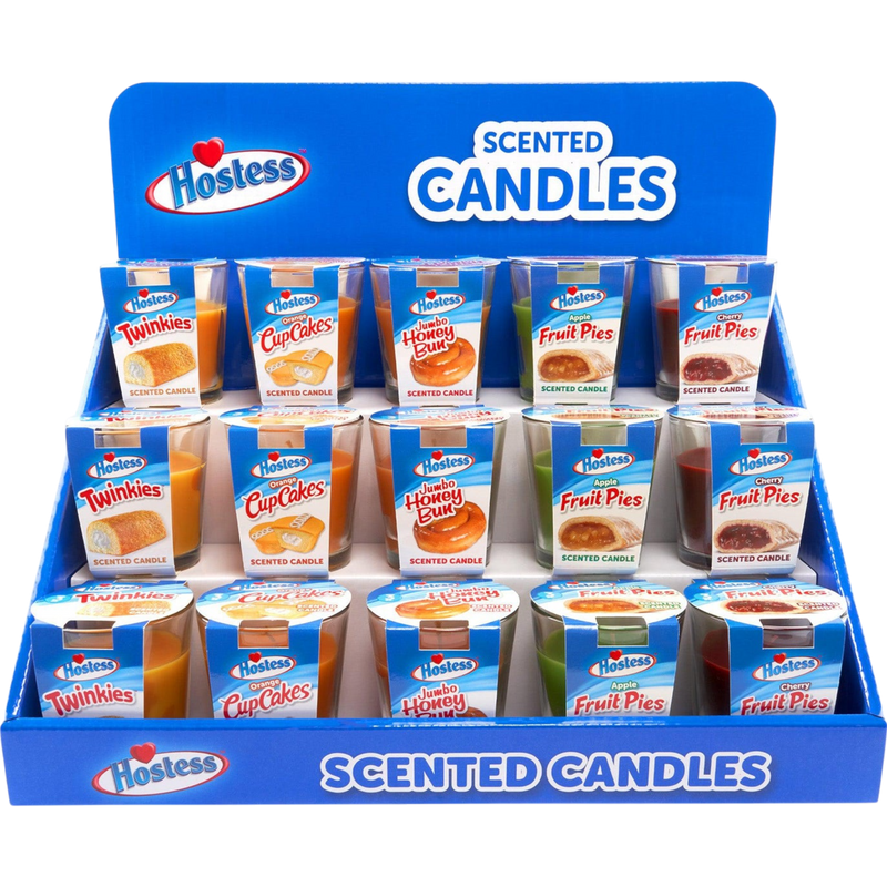 Hostess Assorted Candle Display 3 oz- 15 Count