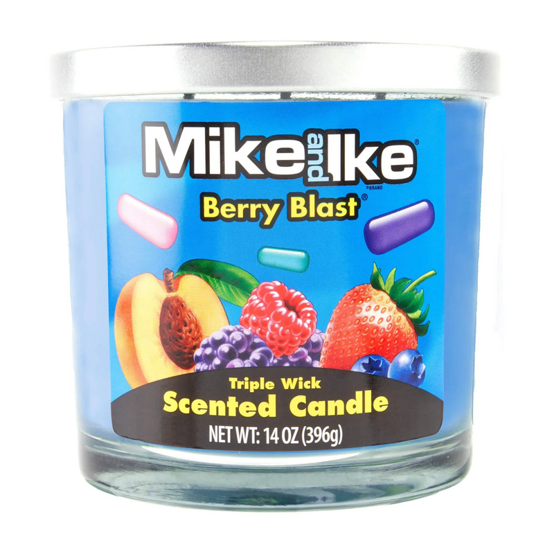 Mike and Ike Berry Blast Candle 14 oz- 4 Count