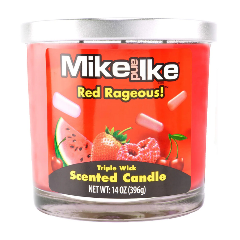 Mike and Ike Red Rageous! Candle 14 oz- 4 Count