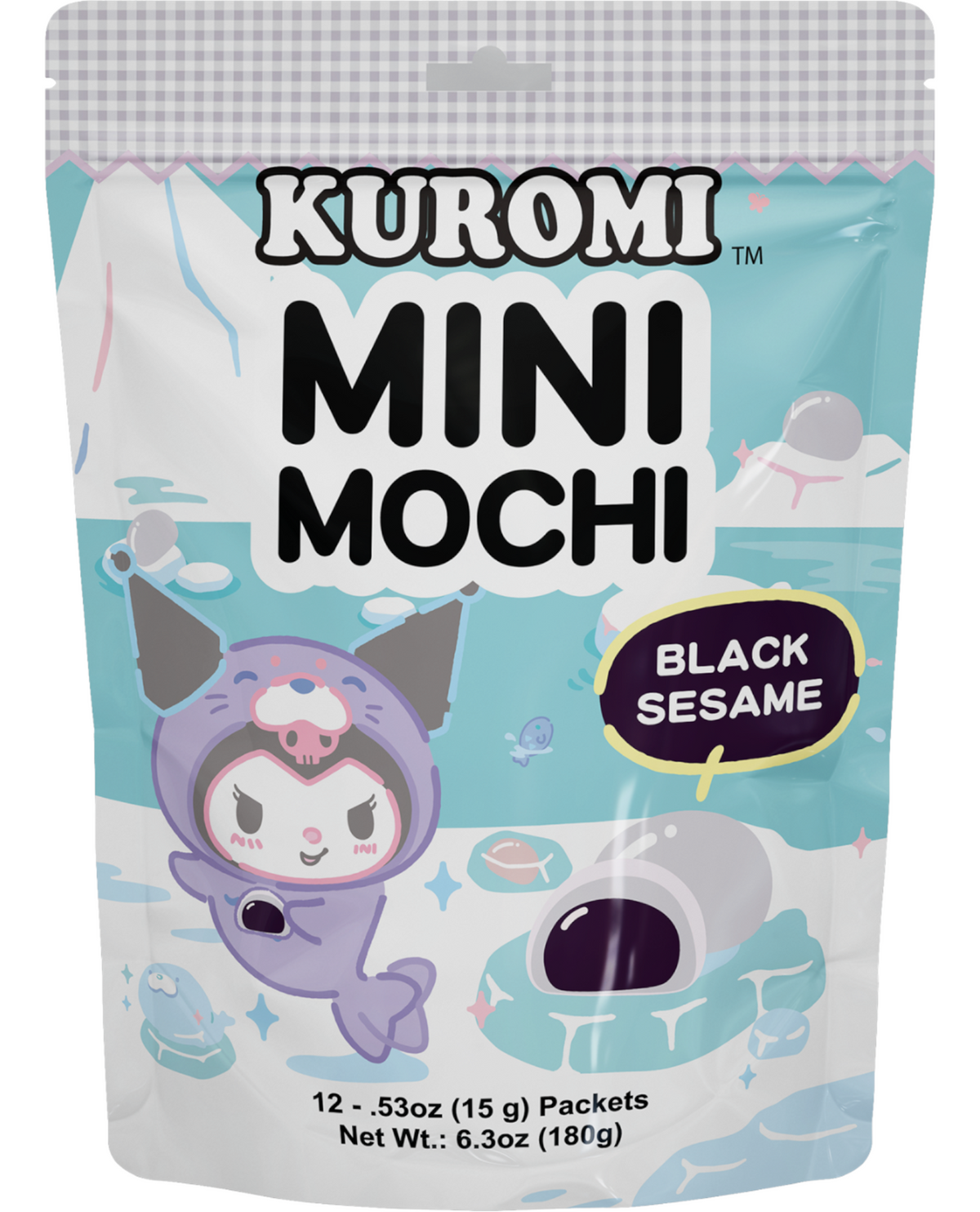 Sanrio Kuromi Mini Mochi Black Sesame 6.3 oz | Cow Crack Wholesale