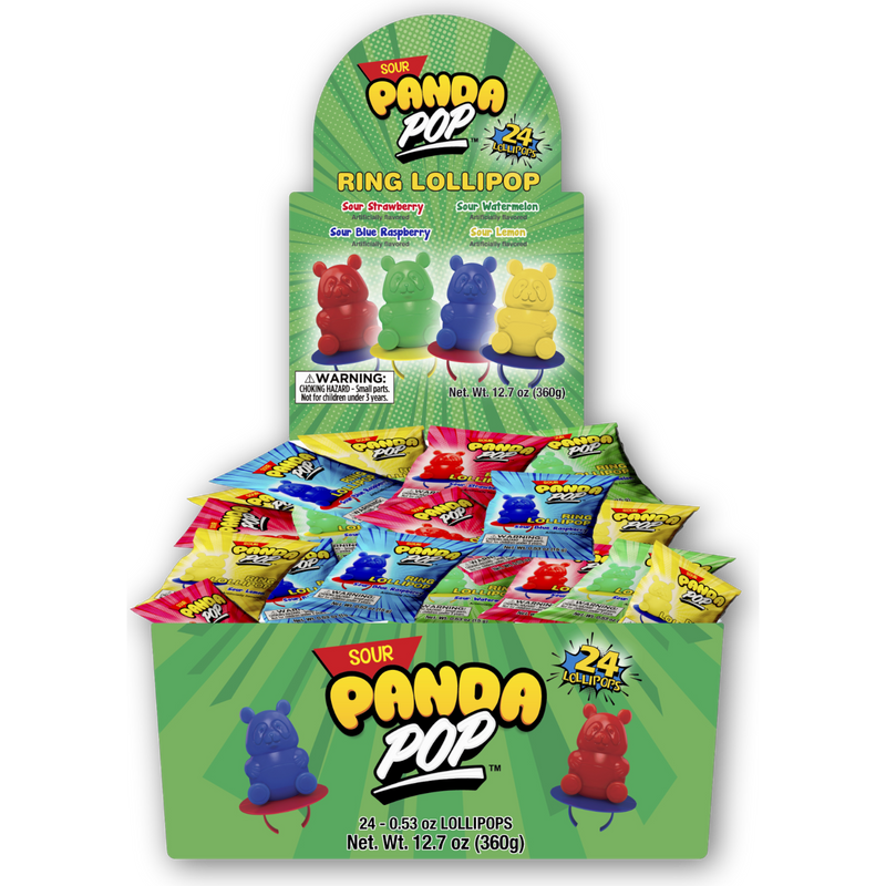 Panda Pop Sour Ring Lollipop 24 Count