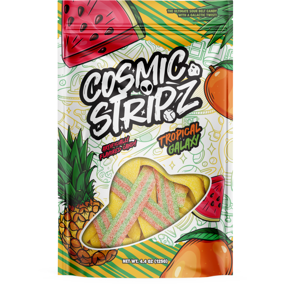 東方CD　文鳥Online　Sugar+Strike Cosmic Stripz Tropical Galaxy602581733911 4.4 oz- 12 Count | Cow