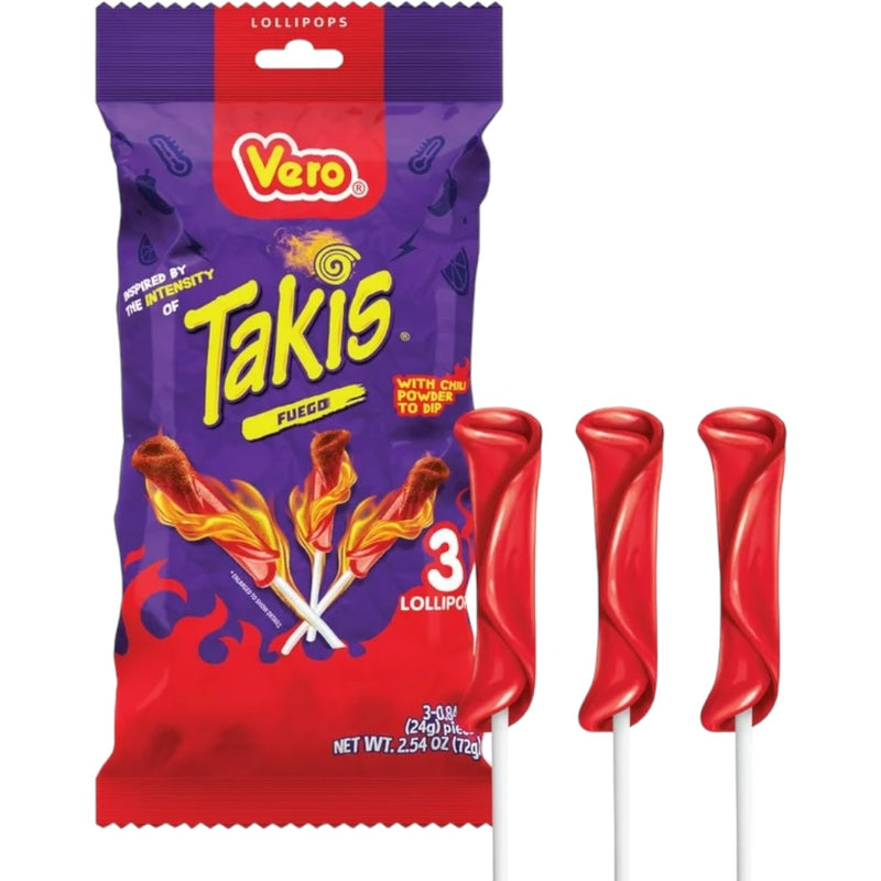 Vero Takis Fuego Lollipop 6 Count