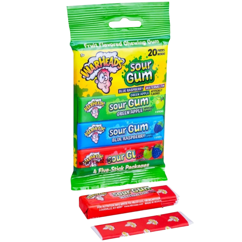 Warheads Sour Gum 10 Count