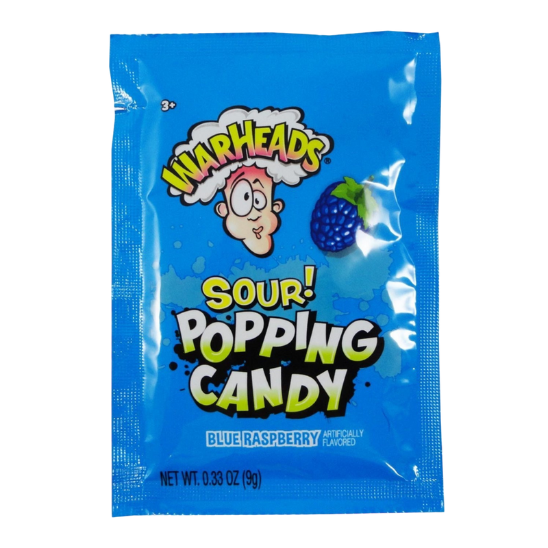 Warheads Sour Popping Candy Blue Raspberry 20 Count