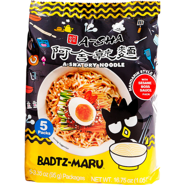 A-Sha Sanrio Badtz-Maru Dry Noodles 5 Count | Cow Crack Wholesale