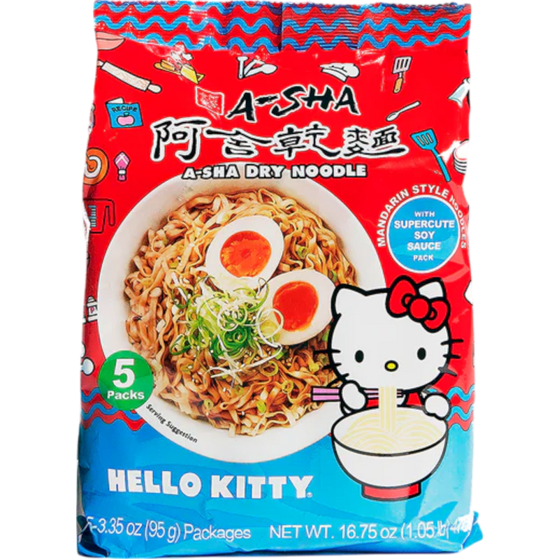 A-Sha Sanrio Hello Kitty Dry Noodles 5 Count