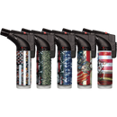 Techno American Flag Torch Lighter 12 Count