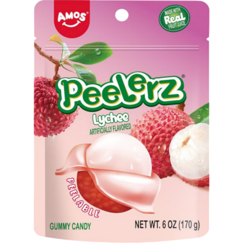 Amos Peelerz Lychee 6 oz 12 Count