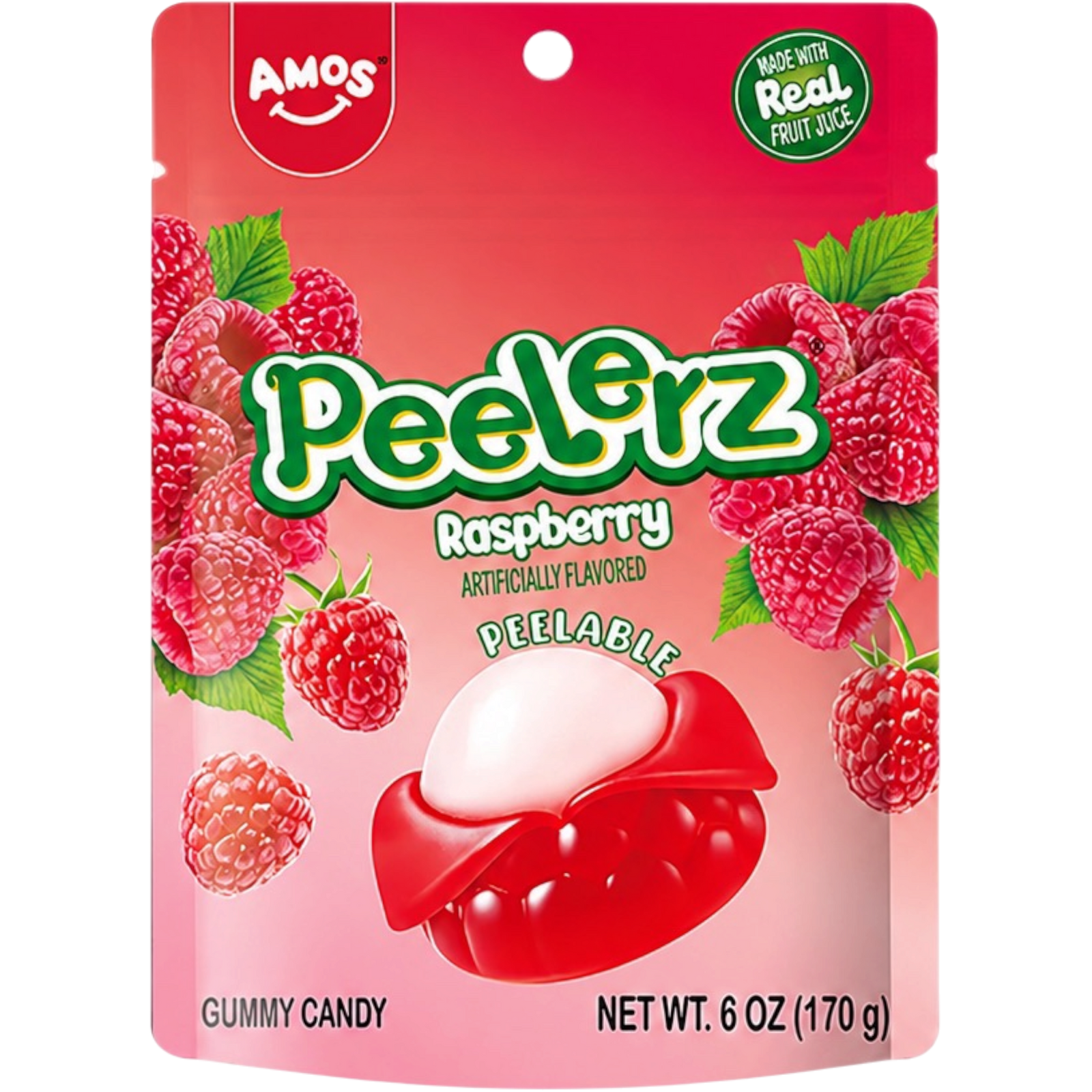Amos Peelers Raspberry 6 oz 12 Count | Cow Crack Wholesale