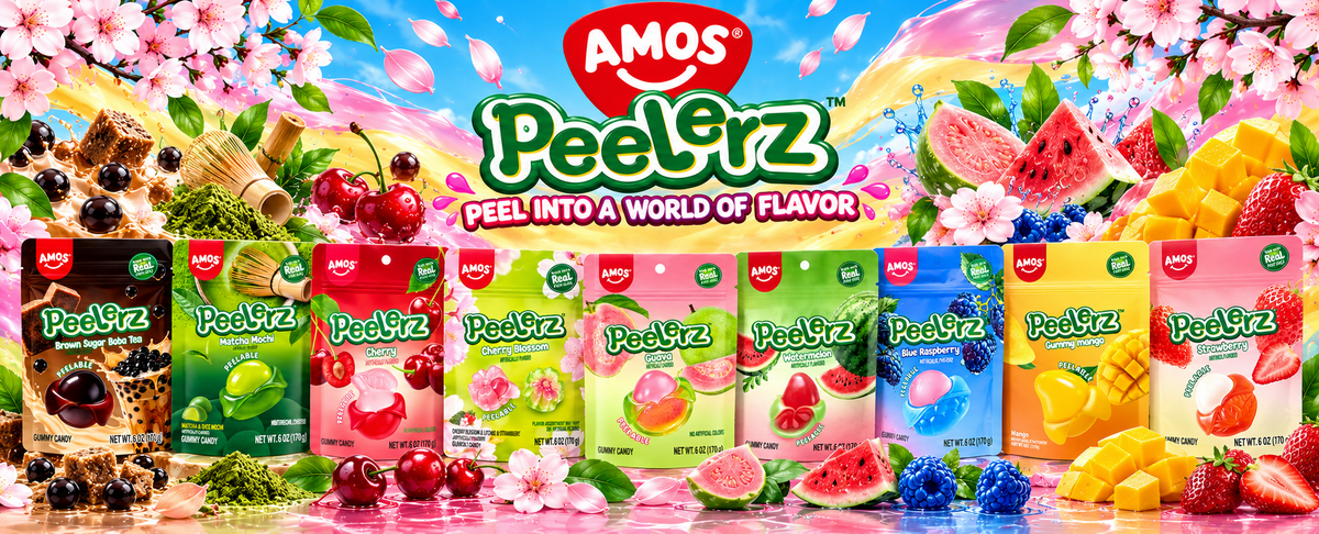 AMOS Peelerz candy flavors