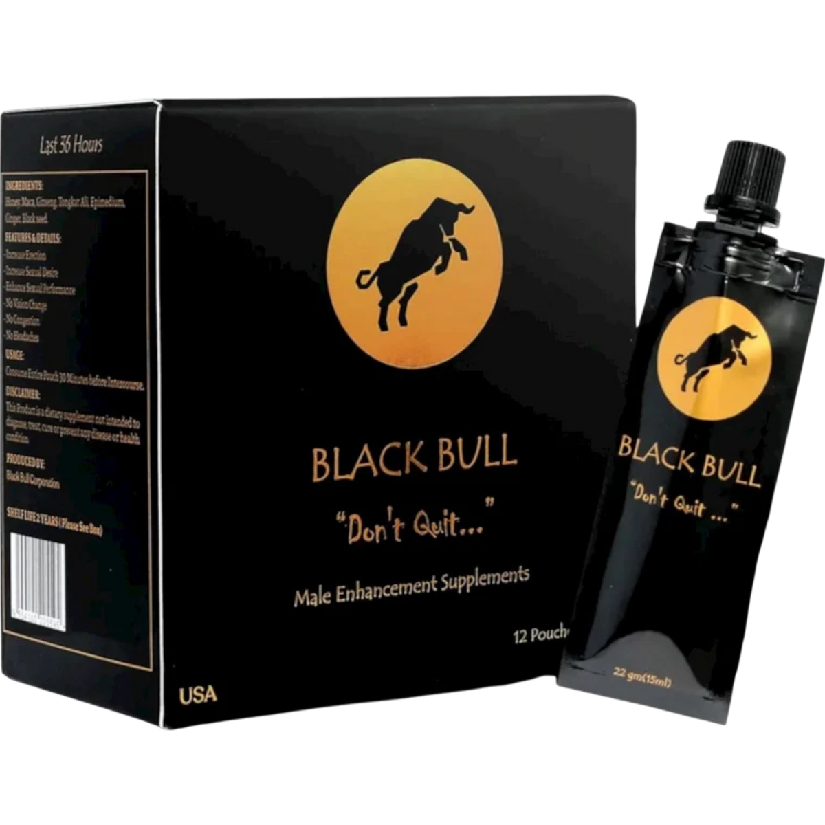 BLACK Bull　8枚 Black Bull Male Enhancement 12 Count | Cow Crack Wholesale