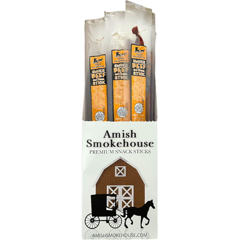 Amish Smokehouse Beef & Cheese Snack Stick 21 Count