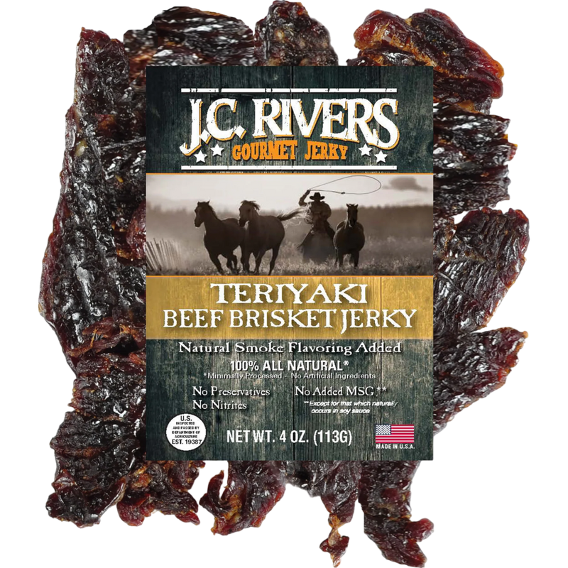 J.C. Rivers Teriyaki Brisket Jerky 3 oz