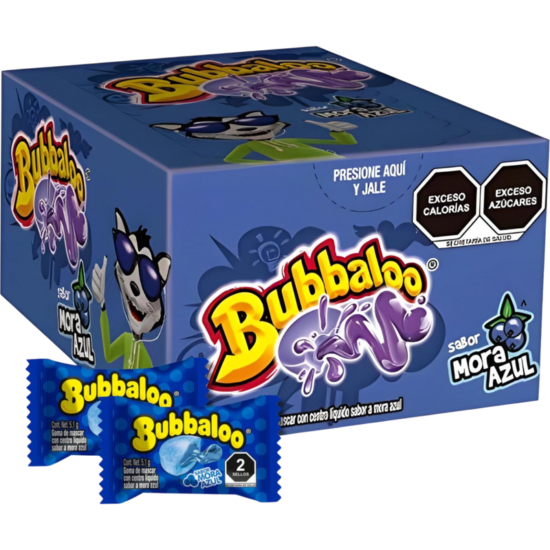 Bubbaloo Mora Azul Blueberry Gum 47 Count Box