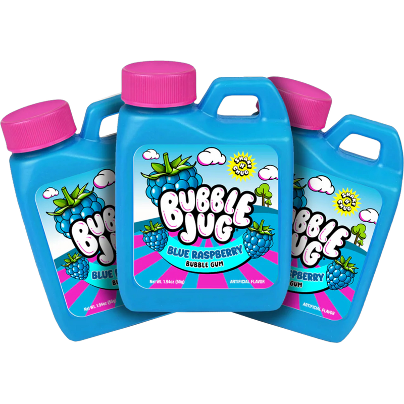 Bubble Jug Blue Raspberry Bubble Gum 12 Count