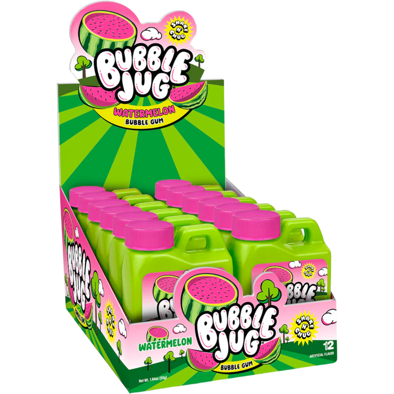 Bubble Jug Watermelon Bubble Gum 12 Count