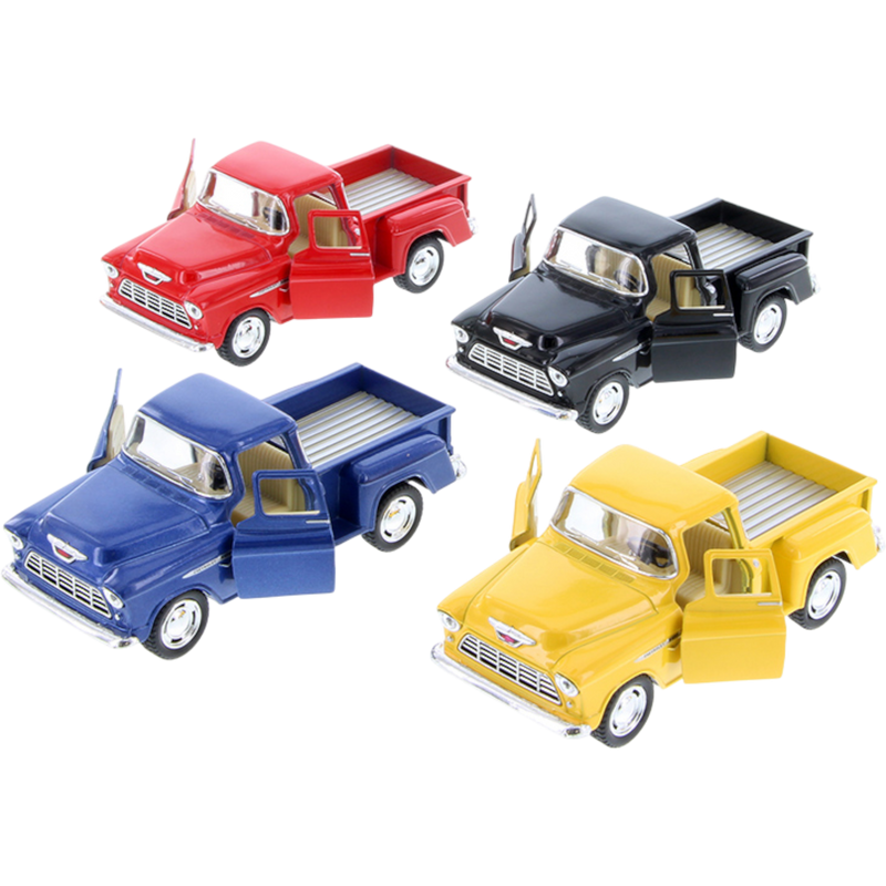 Kinsmart Chevrolet 1955 Stepside Pickup Diecast 1/32 Scale 12 Count