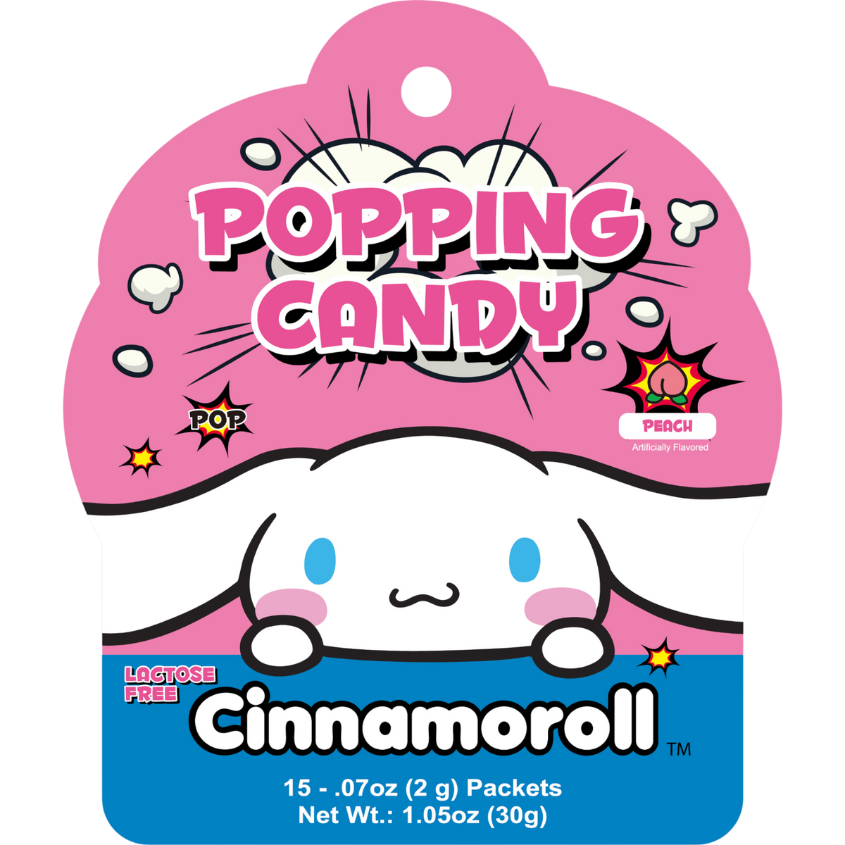 Sanrio Cinnamoroll Peach Popping Candy 12 Count | Cow Crack Wholesale