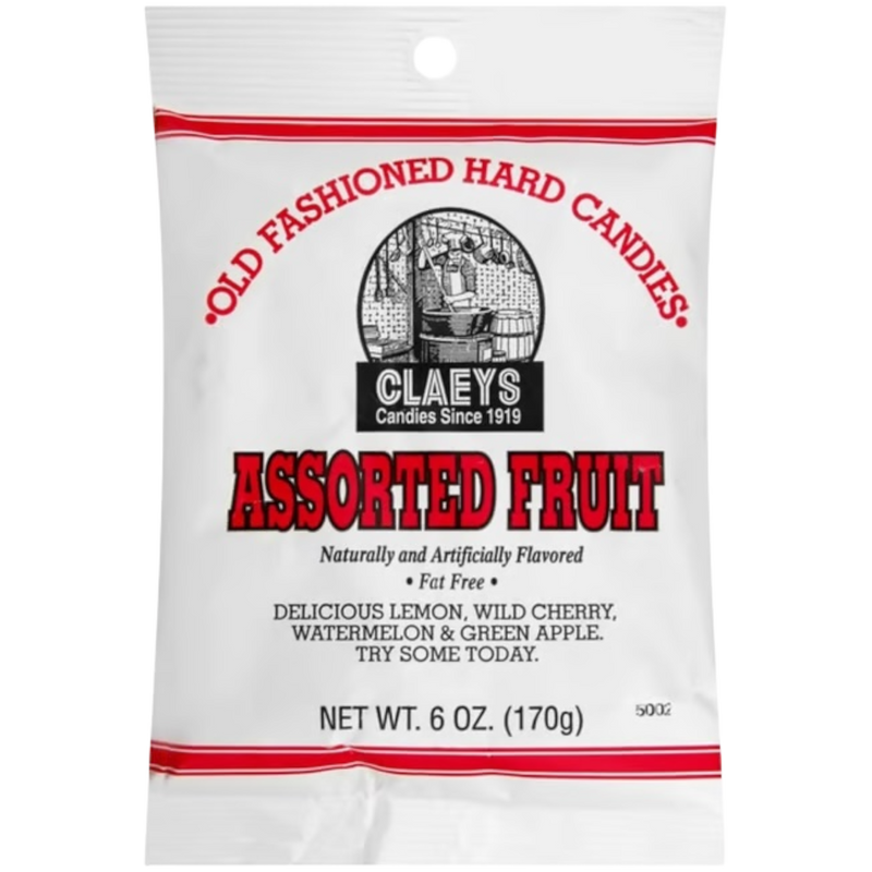 Claeys Old Fashioned Hard Candies Assorted Fruit 12 Count
